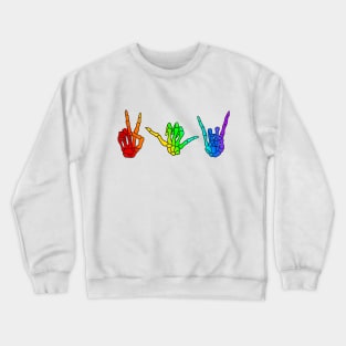 Peace, Rock and Roll Crewneck Sweatshirt